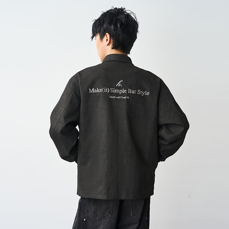 Embroidered Lapel Collar Jacket Embroidered Lapel Collar Jacket