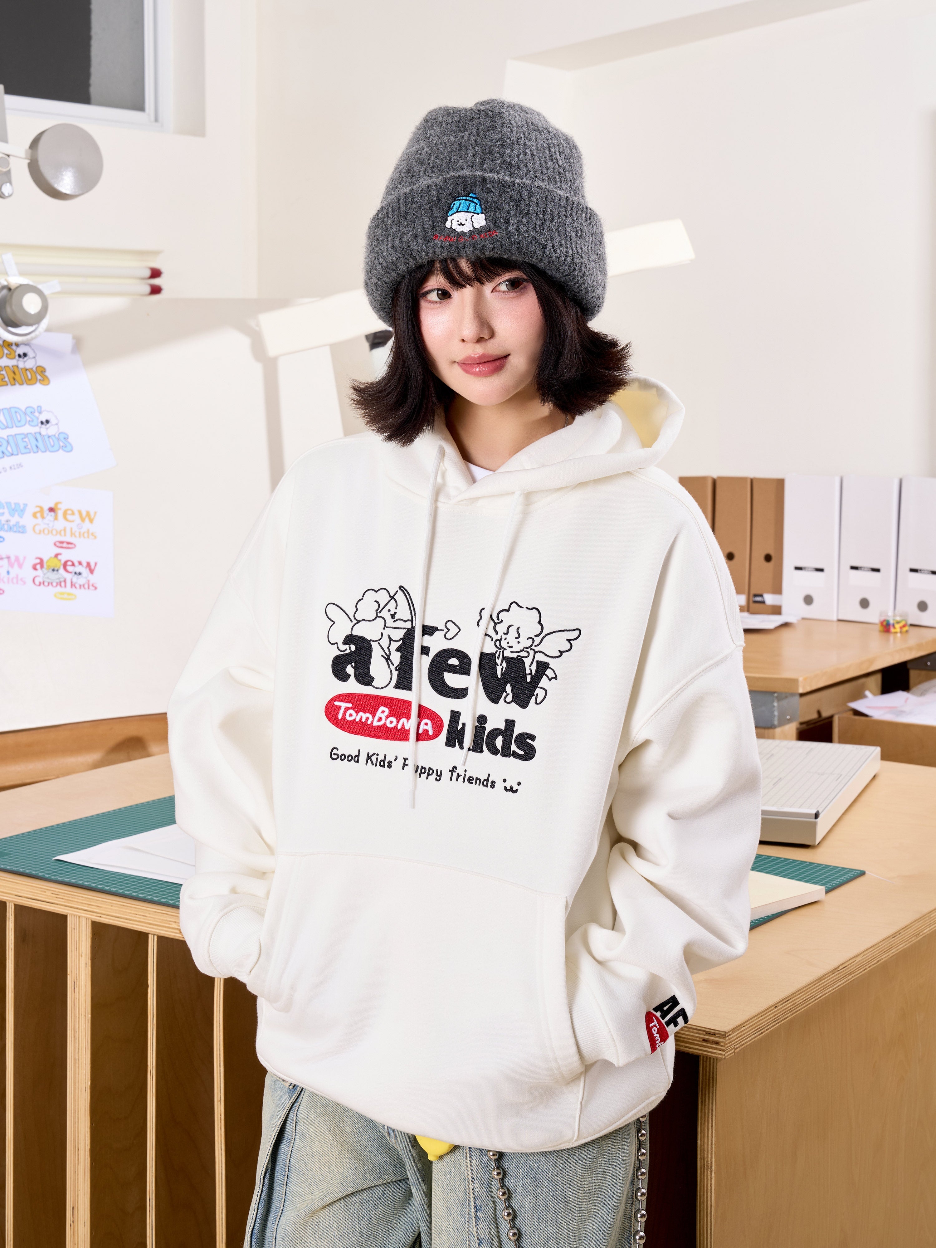AFGK X TOMBONIA "Parachute puppy logo hoodie" AFGK X TOMBONIA "Parachute puppy logo hoodie"