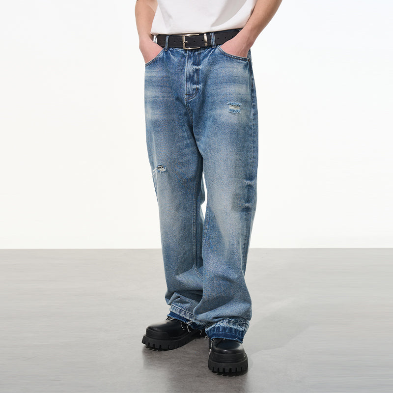 Ripped Washed Denim Ripped Washed Denim