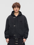 DONCARE(AFGK) "Canvas clasp hooded jacket" DONCARE(AFGK) "Canvas clasp hooded jacket"