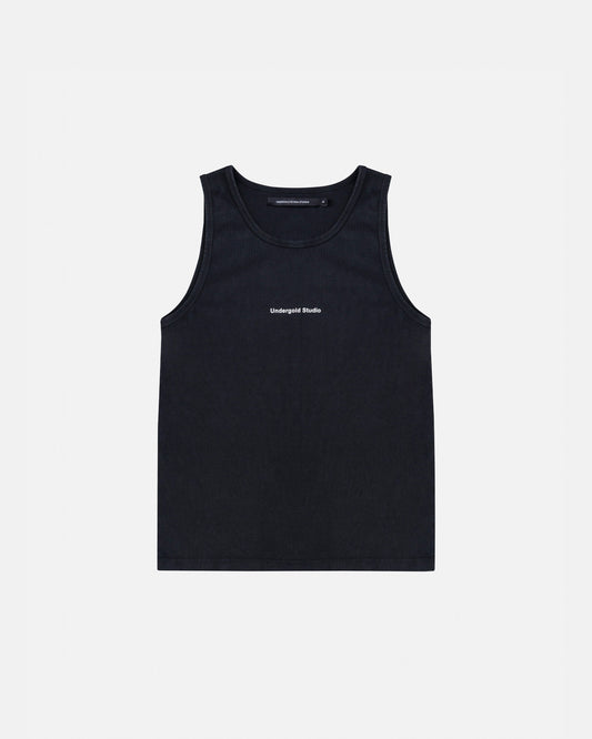 Basics Undergold Studio Ribbed Tank Top Vintage Black