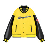 DONCARE(AFGK) "Angel leather varsity jacket" DONCARE(AFGK) "Angel leather varsity jacket"
