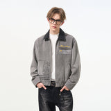 Washed Retro Printed Jacket Washed Retro Printed Jacket