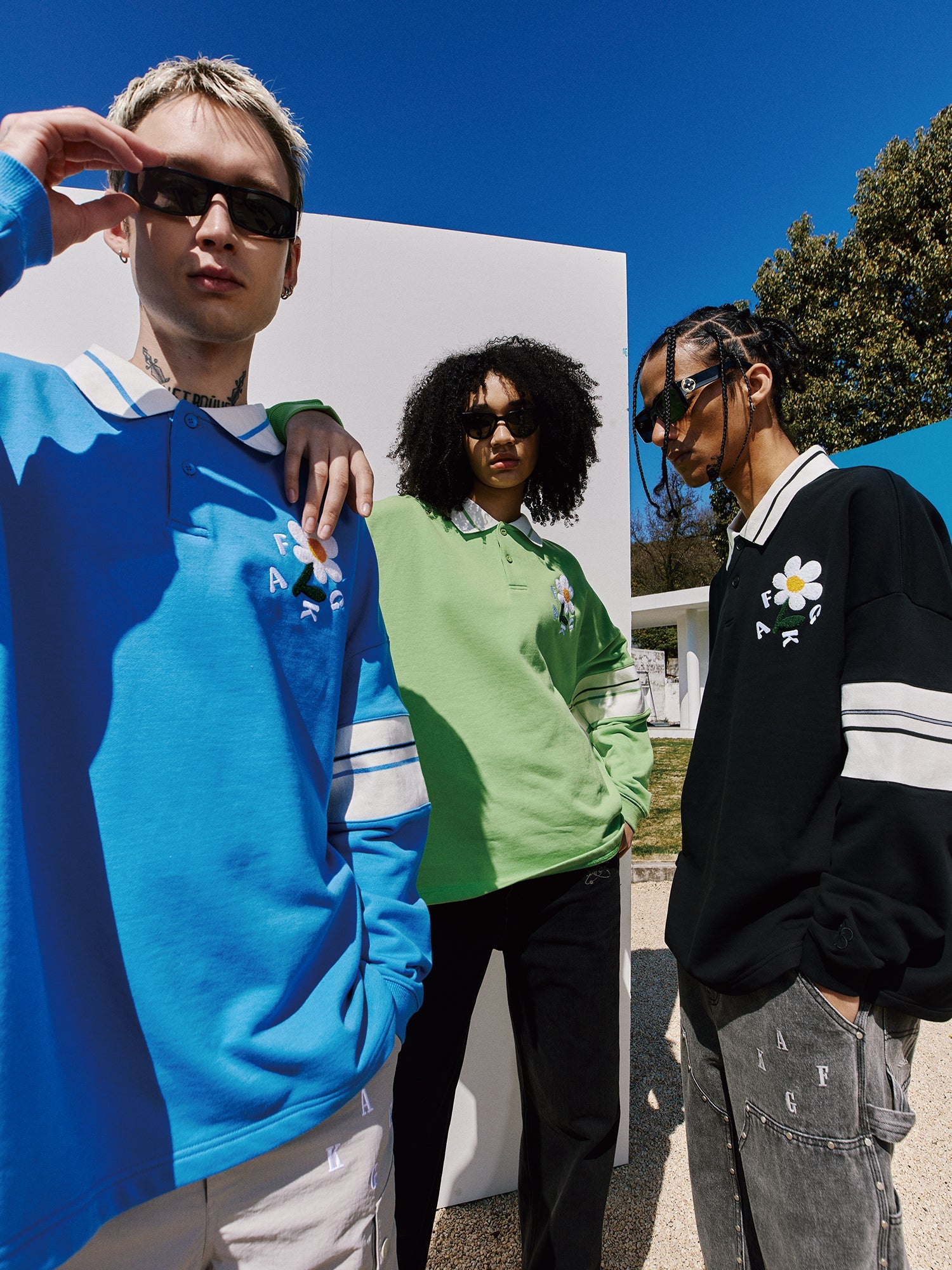 DONCARE(AFGK) "Daisy polo long sleeve shirt" DONCARE(AFGK) "Daisy polo long sleeve shirt"