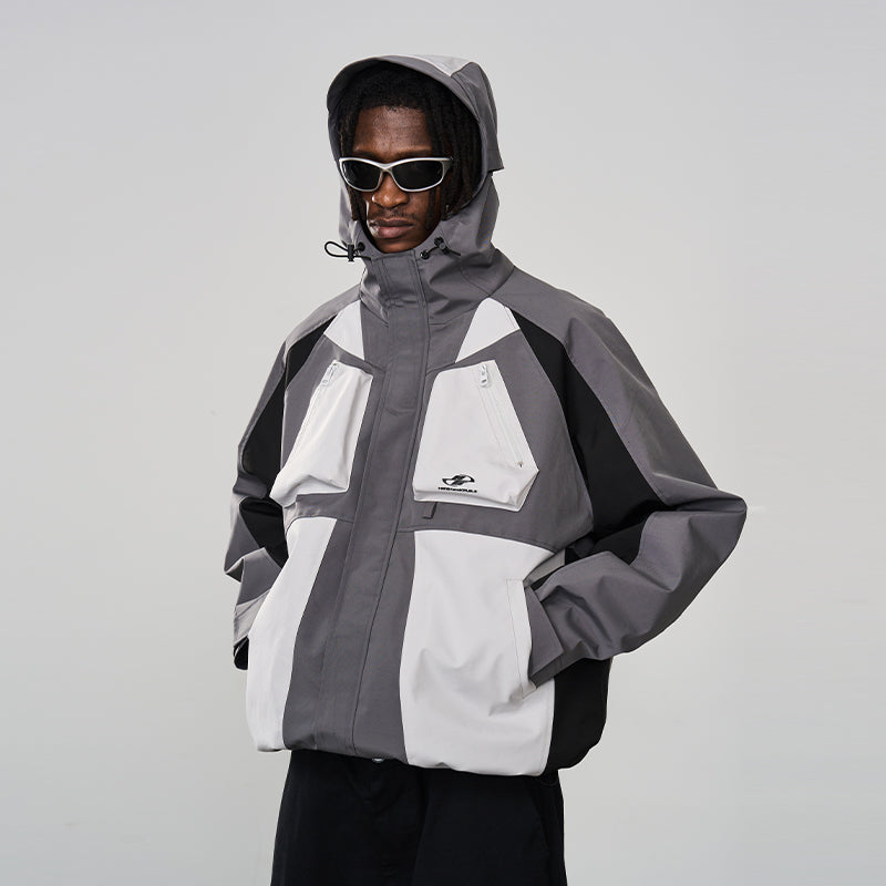 3D Pockets Deconstructed Patchwork Jacket 3D Pockets Deconstructed Patchwork Jacket