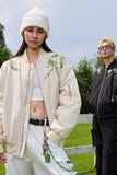 Floral Text Embroidered Bomber Jacket Floral Text Embroidered Bomber Jacket