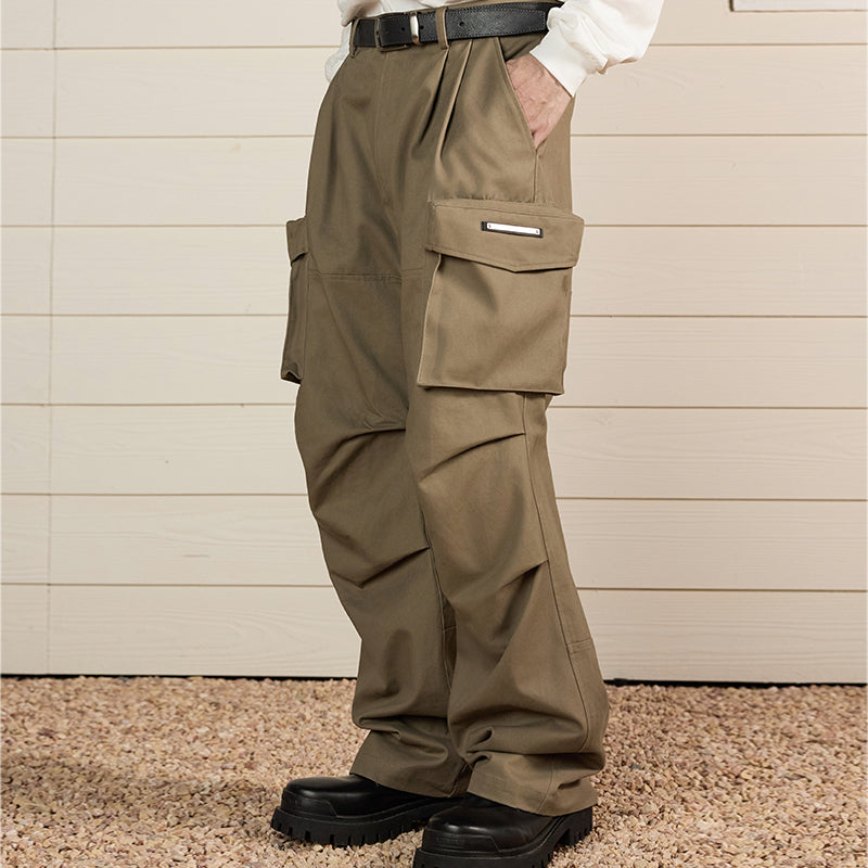 Multi-Pocket Pleated Paratrooper Pants Multi-Pocket Pleated Paratrooper Pants