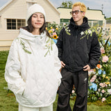 Floral Quilted Hooded Down Coat Floral Quilted Hooded Down Coat