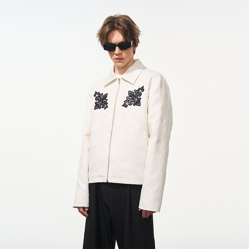 Jacquard Embroidered Patches Jacket Jacquard Embroidered Patches Jacket