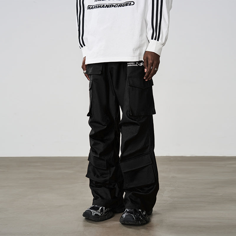 Multi Pocket Pleated Loose Cargos Multi Pocket Pleated Loose Cargos
