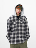 DONCARE(AFGK) "Hooded check shirt" DONCARE(AFGK) "Hooded check shirt"