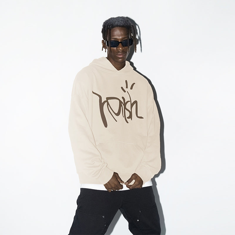 Handpainted Logo Printed Hoodie Handpainted Logo Printed Hoodie