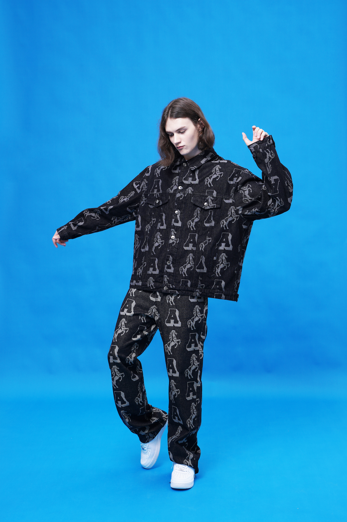 DONCARE(AFGK) "Jacquard Denim Jacket" DONCARE(AFGK) "Jacquard Denim Jacket"