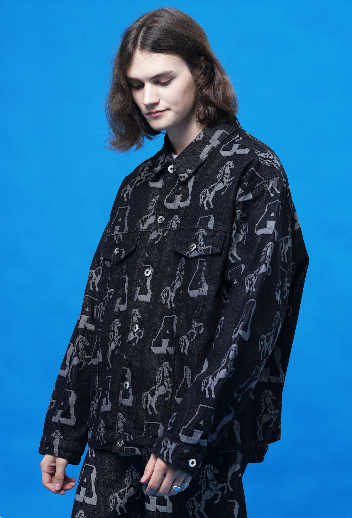 DONCARE(AFGK) "Jacquard Denim Jacket" DONCARE(AFGK) "Jacquard Denim Jacket"