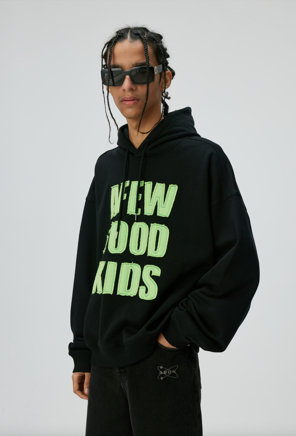 DONCARE(AFGK) "Patchwork logo hoodie" DONCARE(AFGK) "Patchwork logo hoodie"