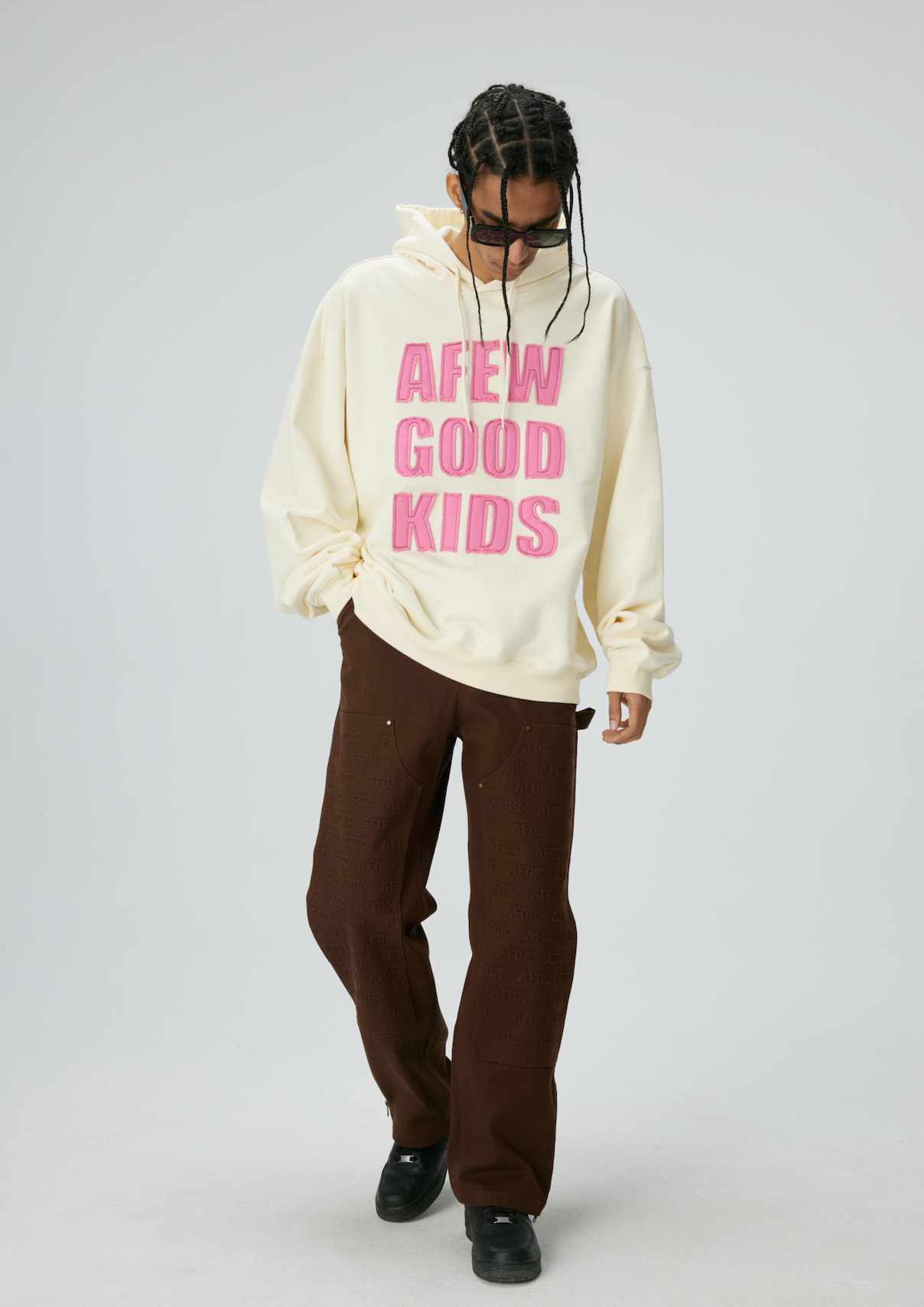 DONCARE(AFGK) "Patchwork logo hoodie" DONCARE(AFGK) "Patchwork logo hoodie"