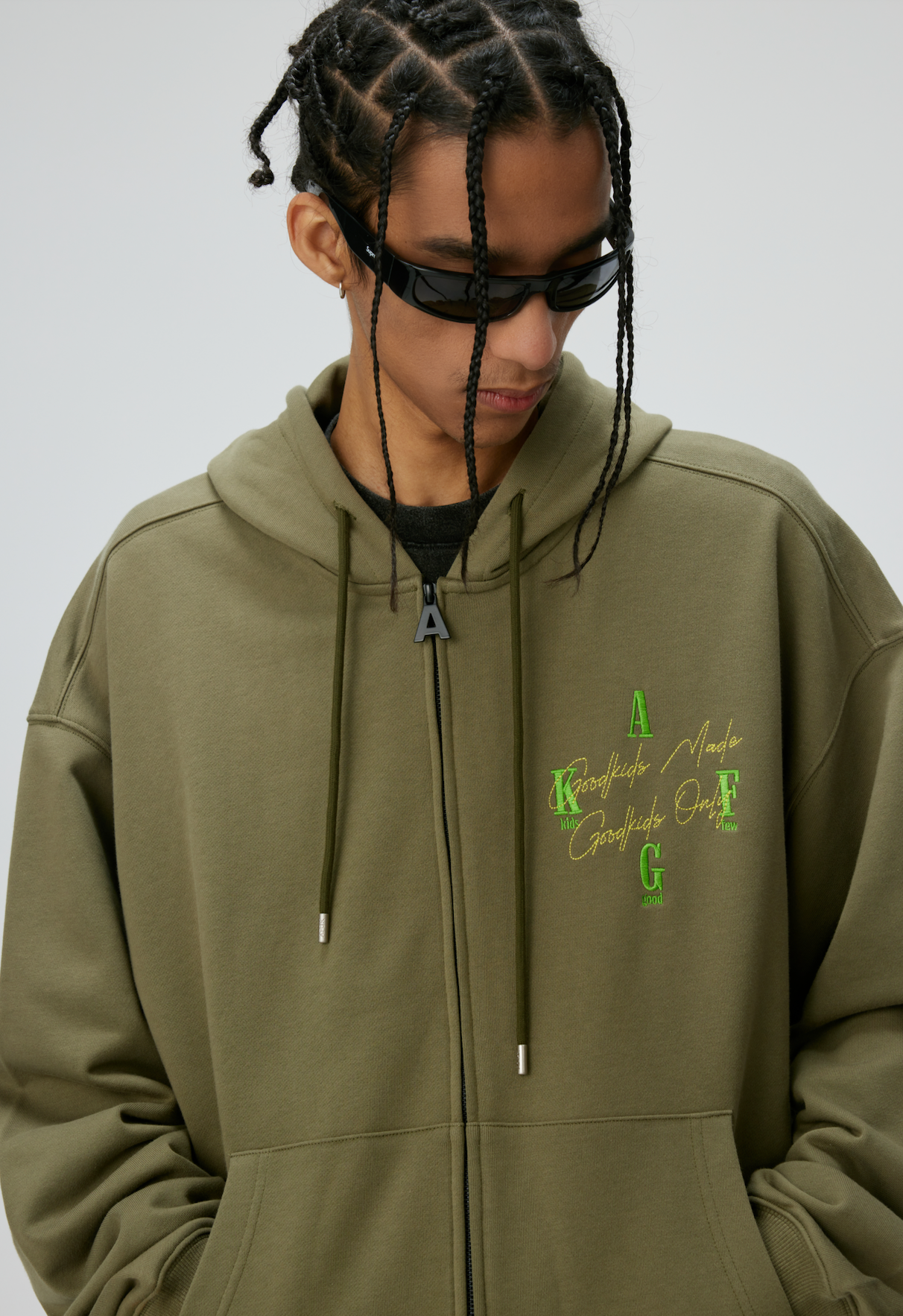 DONCARE(AFGK) "signature logo zip hoodie" DONCARE(AFGK) "signature logo zip hoodie"