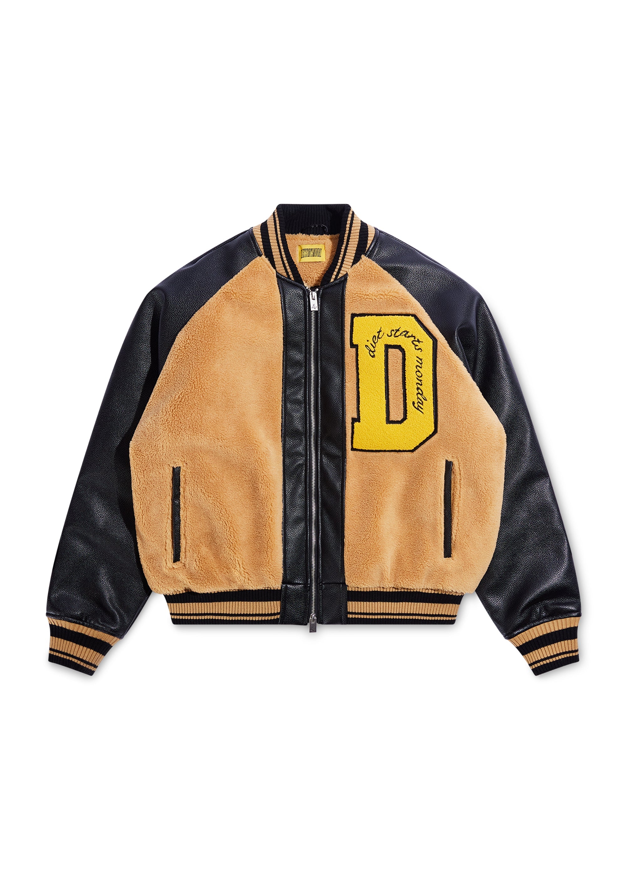 Sherpa Varsity Jacket - Black/Yellow Sherpa Varsity Jacket - Black/Yellow