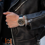 AM1053LB - AMBASSADOR SILVER & GOLD WATCH WITH LEATHER STRAP AM1053LB - AMBASSADOR SILVER & GOLD WATCH WITH LEATHER STRAP