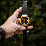 AM1053LB - AMBASSADOR SILVER & GOLD WATCH WITH LEATHER STRAP AM1053LB - AMBASSADOR SILVER & GOLD WATCH WITH LEATHER STRAP