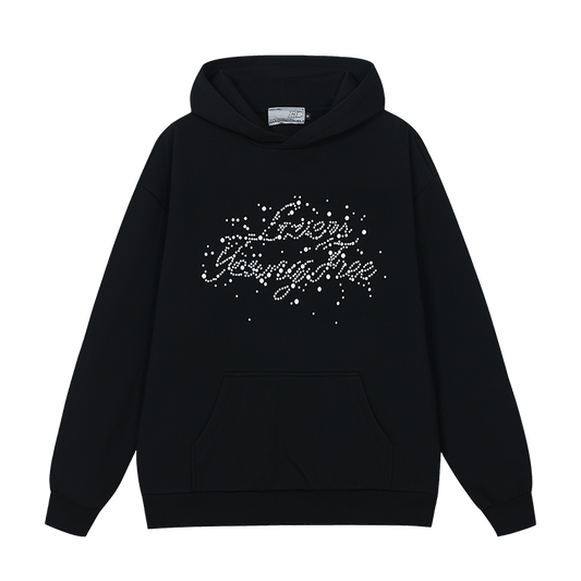 Pearl Embellished Graphic Hoodie