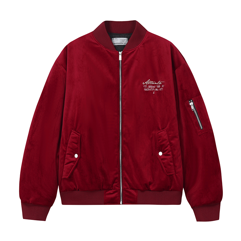 Velvet Pearl Embroidered Bomber Jacket Velvet Pearl Embroidered Bomber Jacket