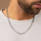 Italian Silver Curb Cuban Link Chain Italian Silver Curb Cuban Link Chain