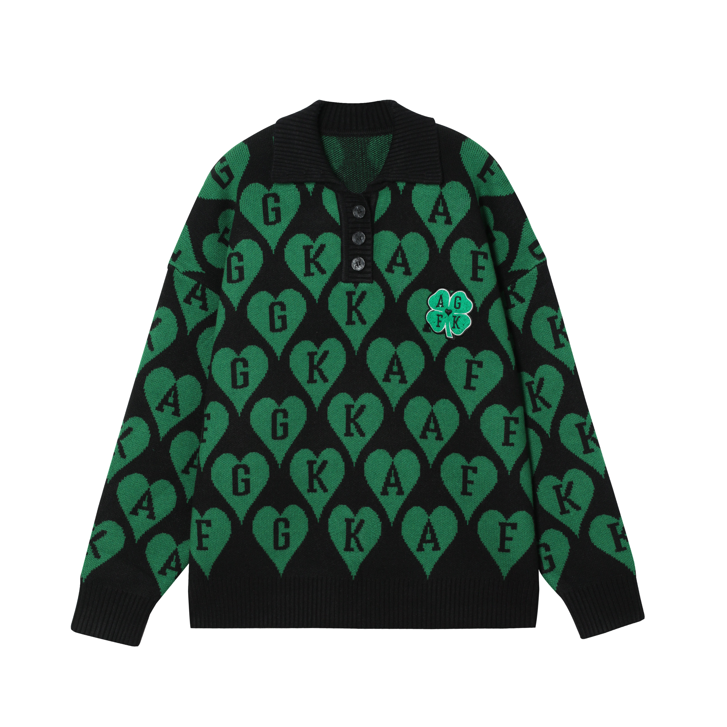 DONCARE(AFGK) "All-Over Print Logo Sweater" DONCARE(AFGK) "All-Over Print Logo Sweater"