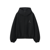 DONCARE(AFGK) "Hign-neck scuba zip hoodie" DONCARE(AFGK) "Hign-neck scuba zip hoodie"