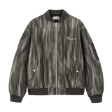 Tie-Dye PU Leather Bomber Jacket Tie-Dye PU Leather Bomber Jacket