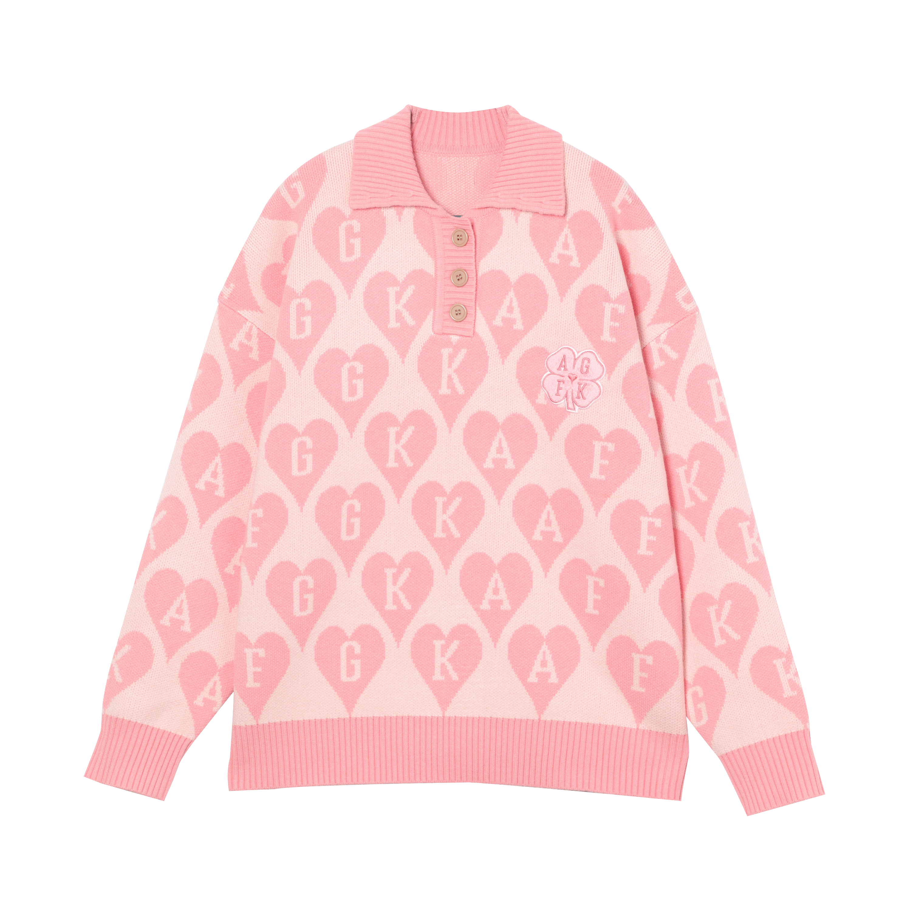 DONCARE(AFGK) "All-Over Print Logo Sweater" DONCARE(AFGK) "All-Over Print Logo Sweater"