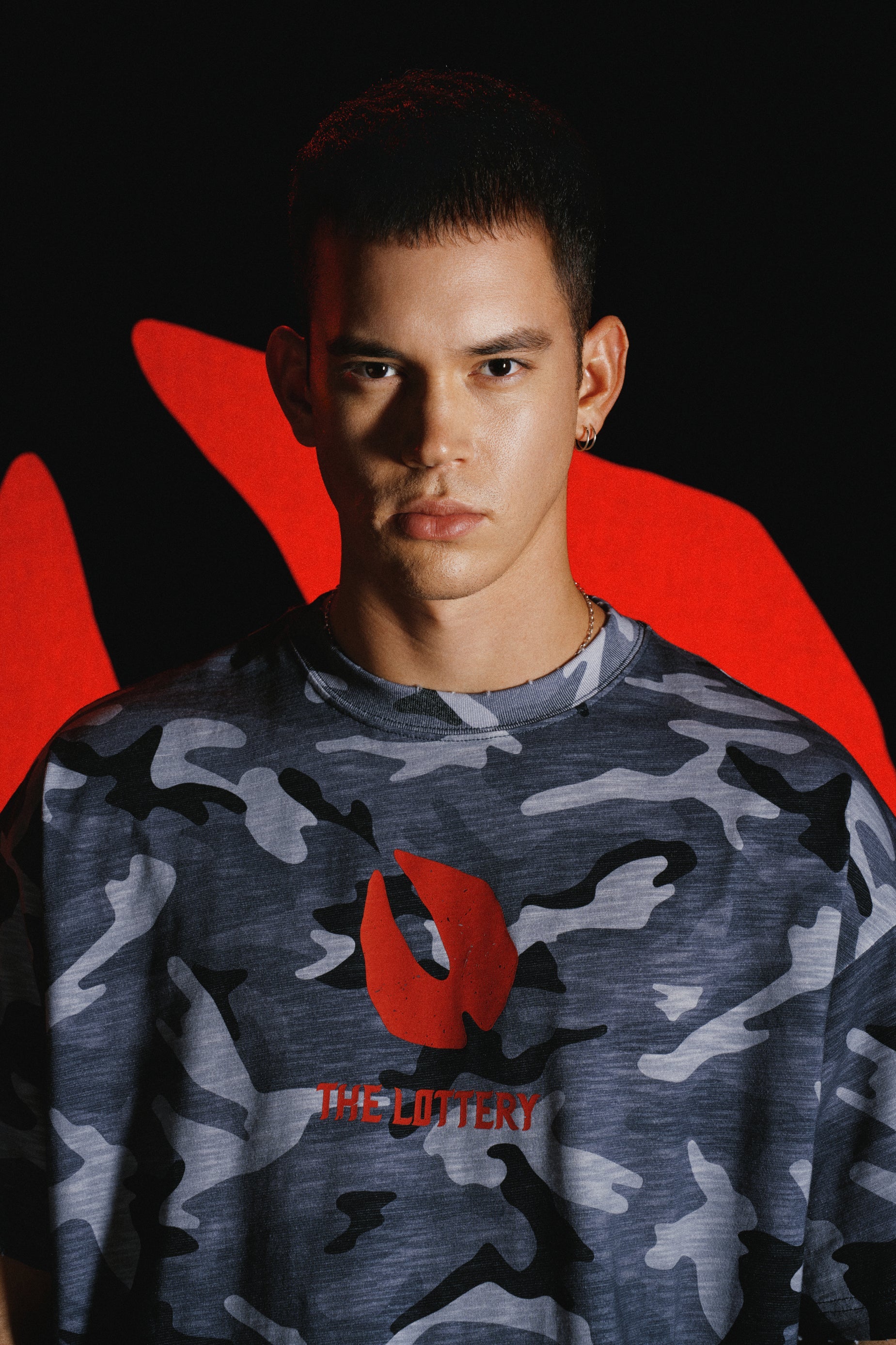 DONCARE(AFGK) "Camo distressed logo tee" DONCARE(AFGK) "Camo distressed logo tee"