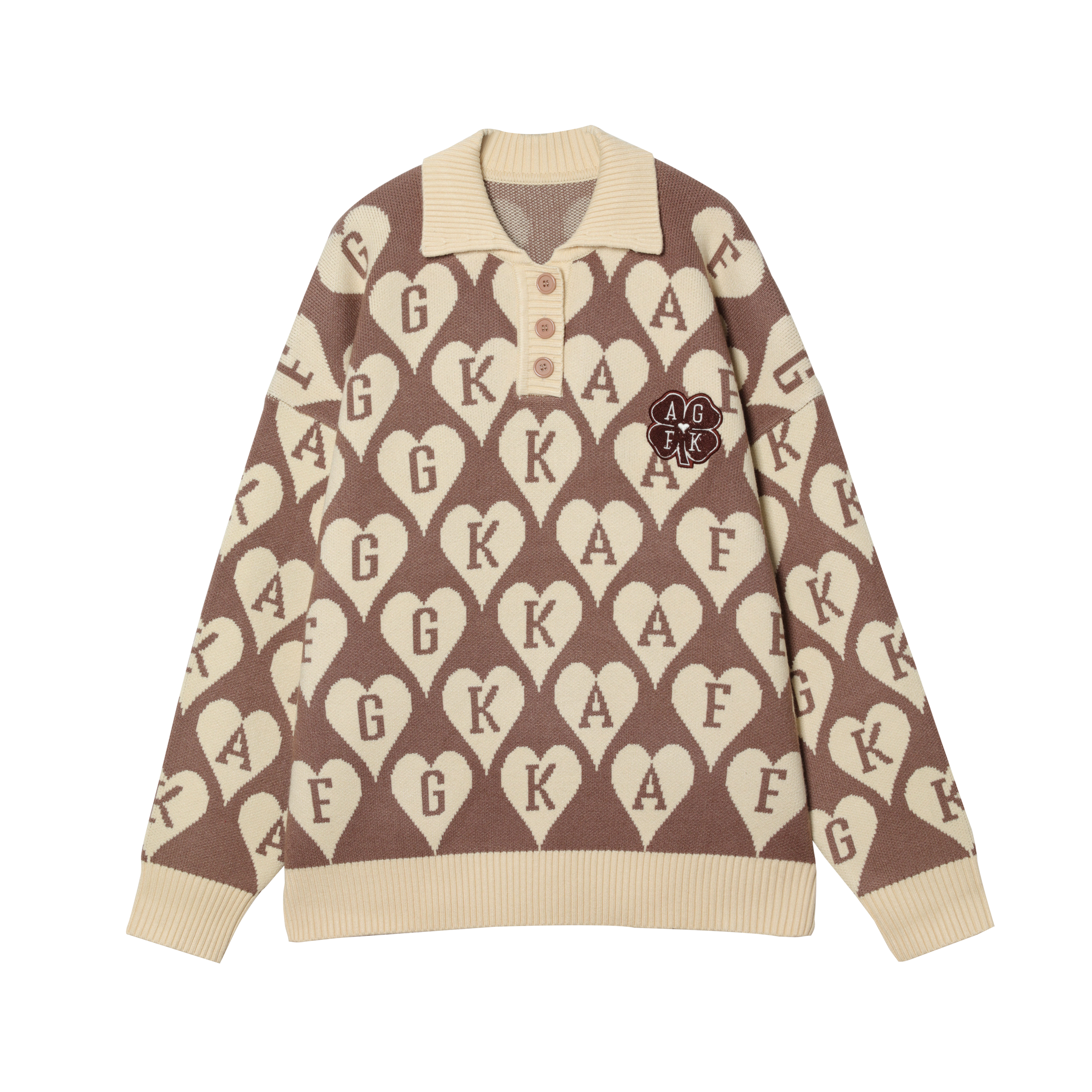 DONCARE(AFGK) "All-Over Print Logo Sweater" DONCARE(AFGK) "All-Over Print Logo Sweater"