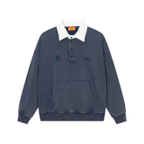 Washed henley polo shirt Washed henley polo shirt