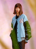 DONACARE(AFGK) "Dice Leather Varsity Jacket" DONACARE(AFGK) "Dice Leather Varsity Jacket"