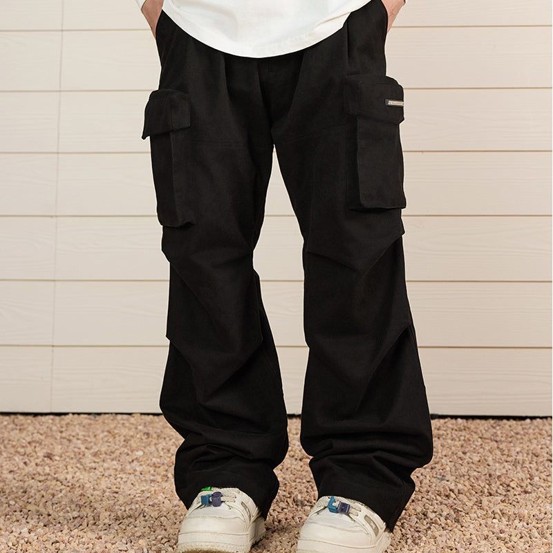 Multi-Pocket Pleated Paratrooper Pants Multi-Pocket Pleated Paratrooper Pants