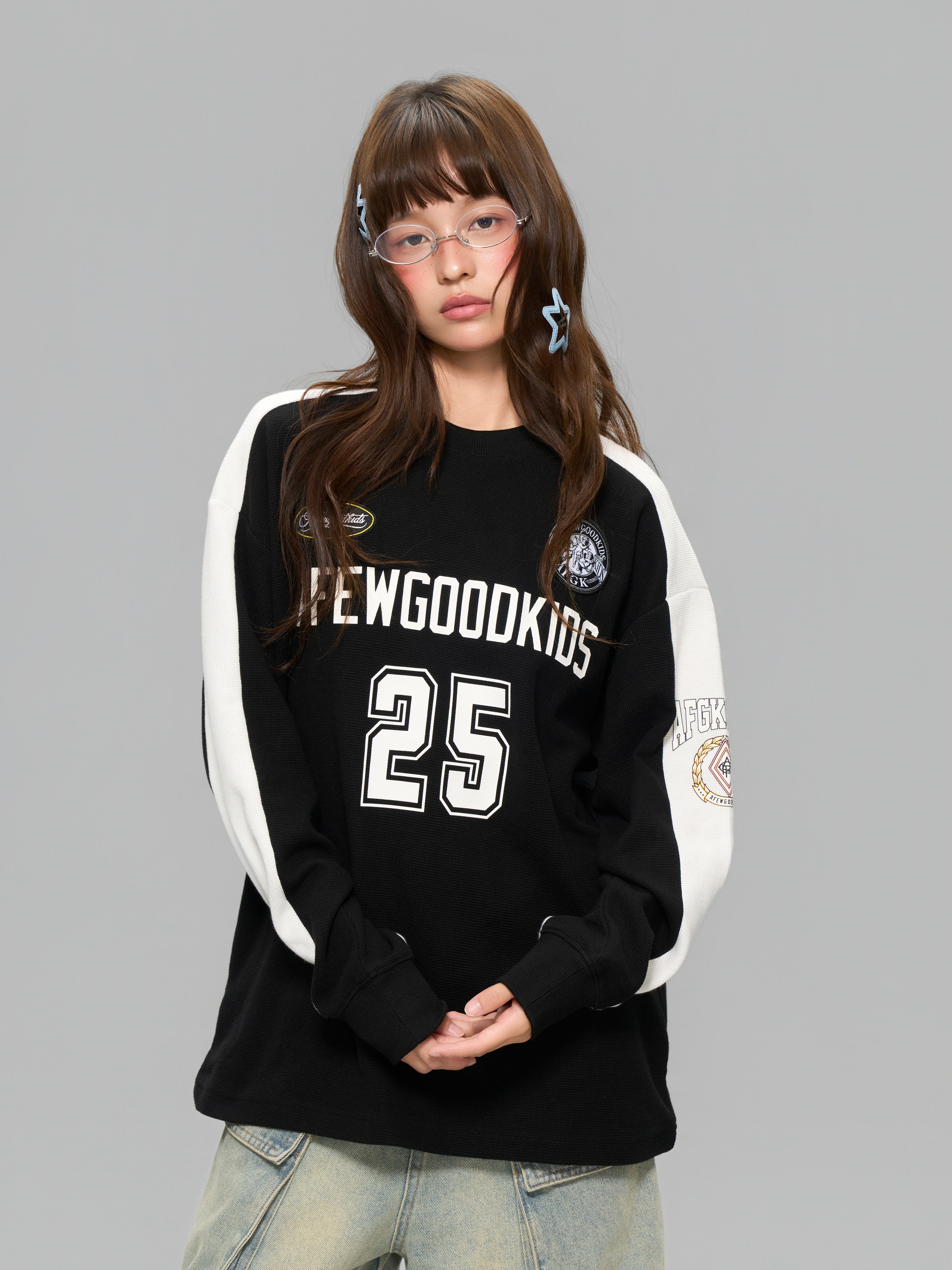 DONCARE(AFGK) "Waffle Panel Sweatshirt" DONCARE(AFGK) "Waffle Panel Sweatshirt"