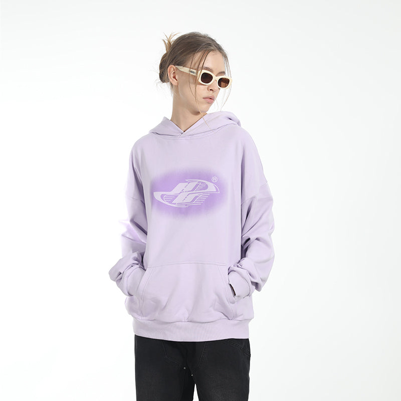 Gradient Ink Jet Dynamic Logo Printed Hoodie Gradient Ink Jet Dynamic Logo Printed Hoodie