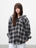 DONCARE(AFGK) "Hooded check shirt" DONCARE(AFGK) "Hooded check shirt"