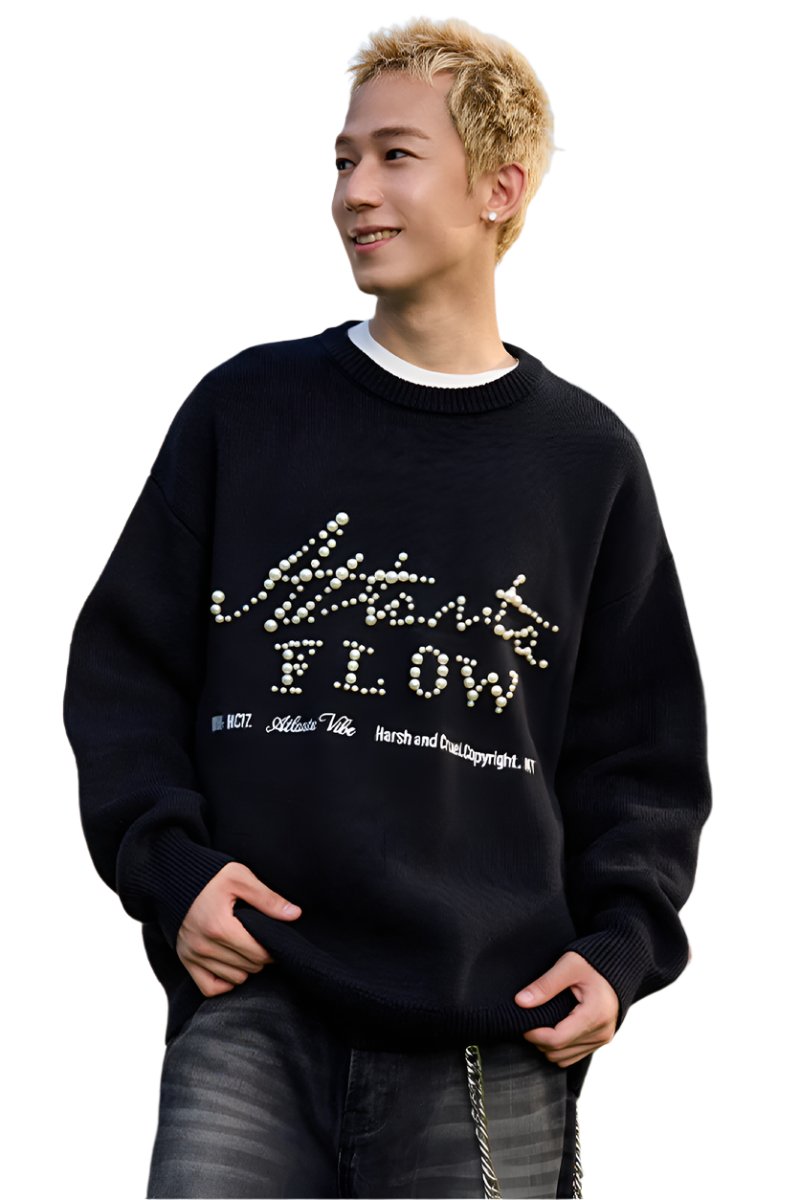 Vintage Pearl Embroidered Knit Sweater Vintage Pearl Embroidered Knit Sweater