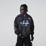 Stand Up Collar Logo Racing Coach Jacket Stand Up Collar Logo Racing Coach Jacket