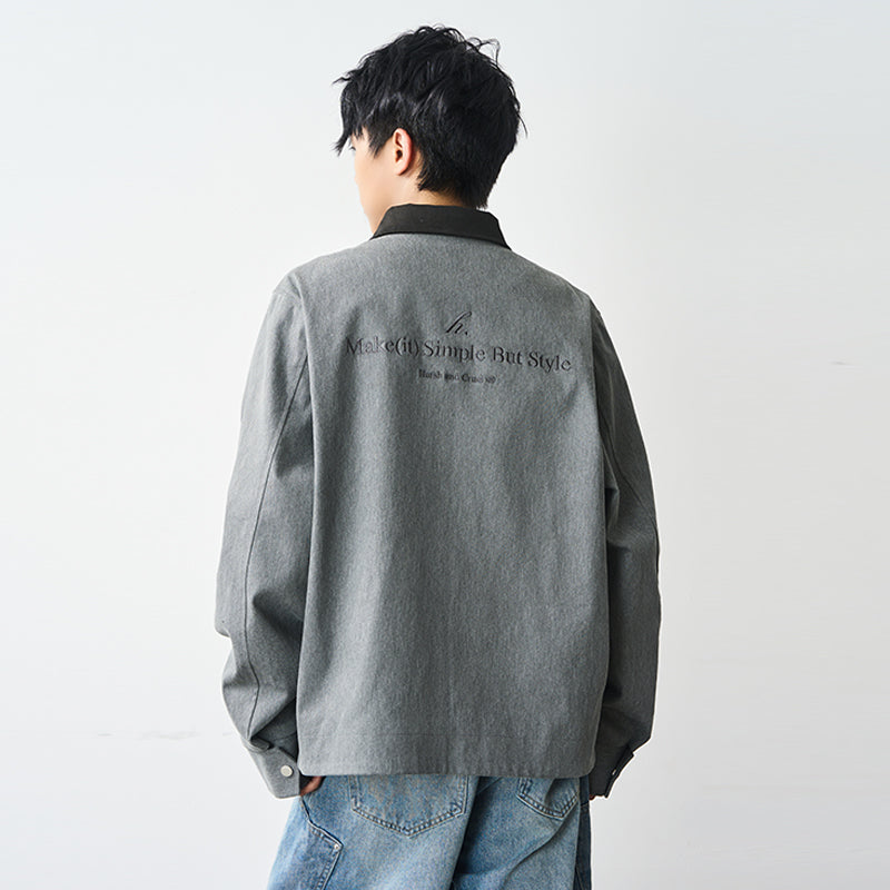 Embroidered Lapel Collar Jacket Embroidered Lapel Collar Jacket