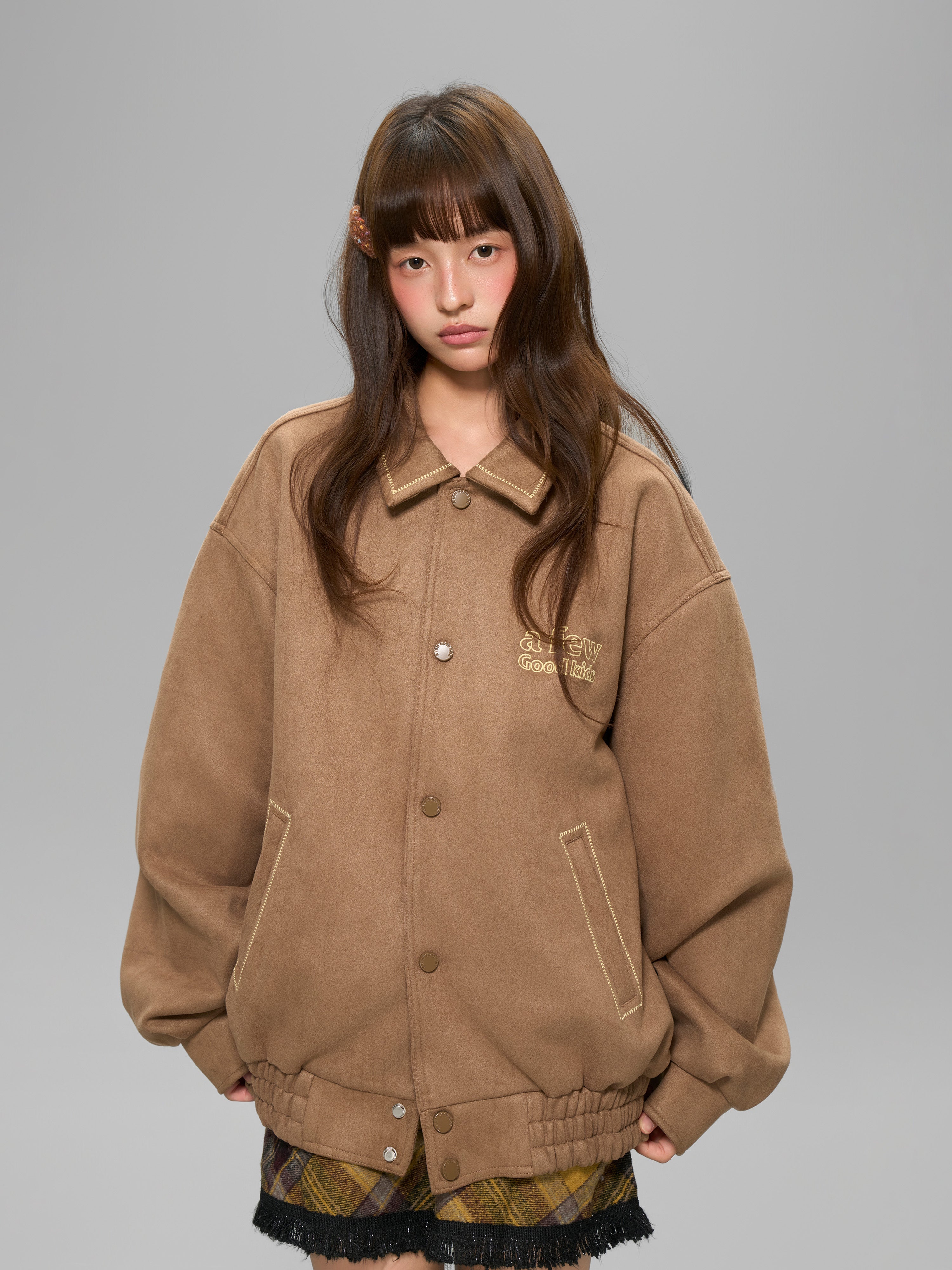 DONCARE(AFGK) "Ethnic Style logo suede jacket" DONCARE(AFGK) "Ethnic Style logo suede jacket"