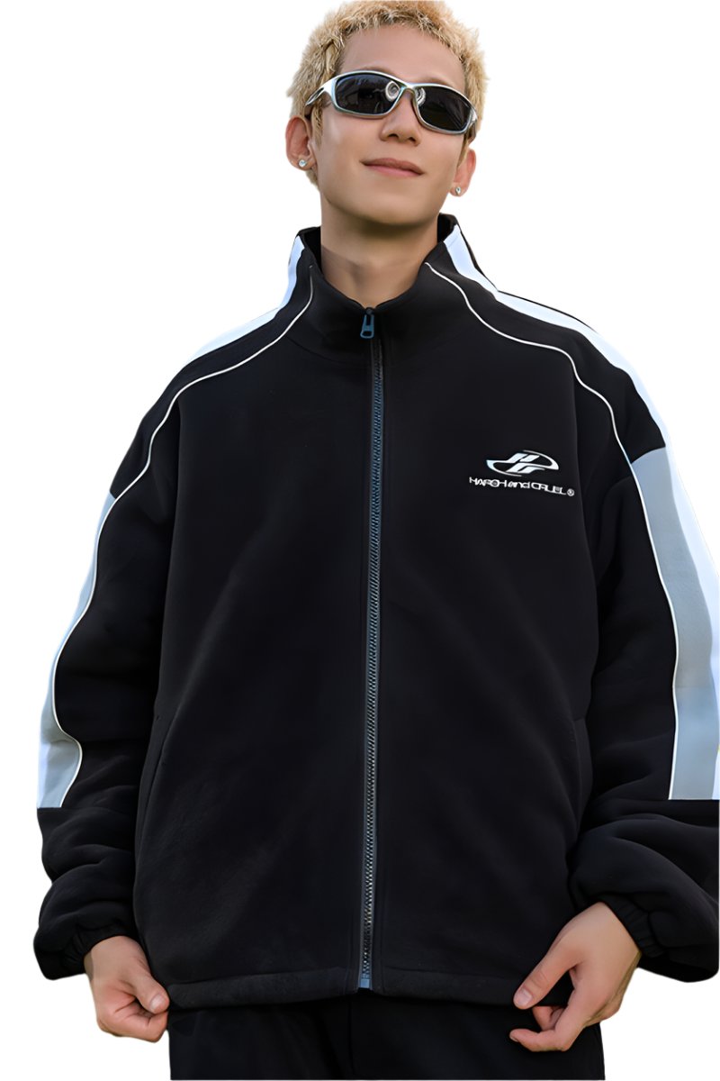 Retro Colorblock Fleece Padded Jacket Retro Colorblock Fleece Padded Jacket