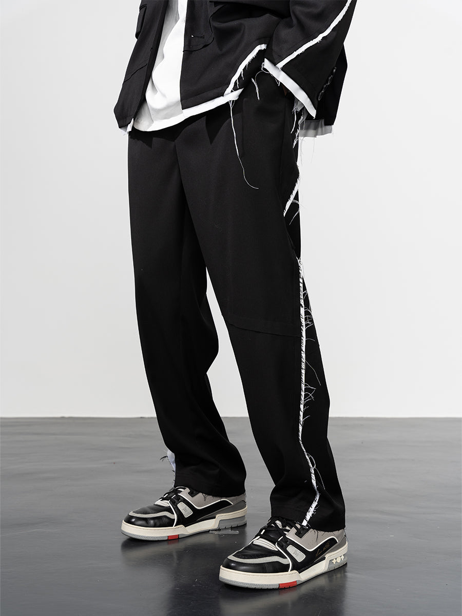 Ripped Loose Straight Trousers Ripped Loose Straight Trousers