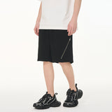 Diagonal Zipper Casual Shorts Diagonal Zipper Casual Shorts