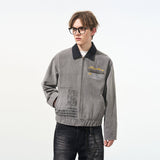 Washed Retro Printed Jacket Washed Retro Printed Jacket