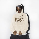 Handpainted Logo Printed Hoodie Handpainted Logo Printed Hoodie