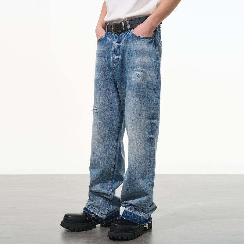 Ripped Washed Denim Ripped Washed Denim