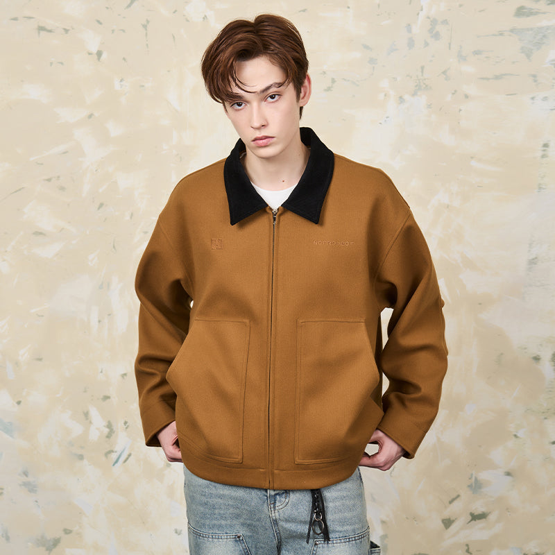 Embroidered Logo Woolen Jacket Embroidered Logo Woolen Jacket